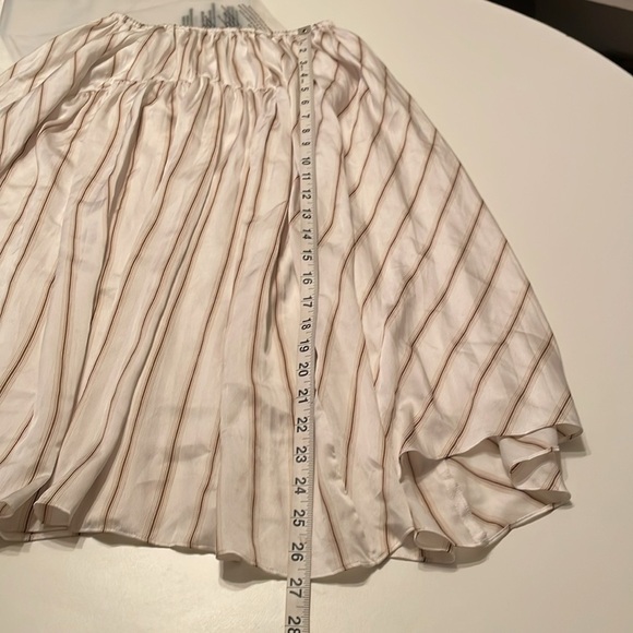 Vince XS Cream and Tan Striped Midi Skirt - Picture 7 of 7